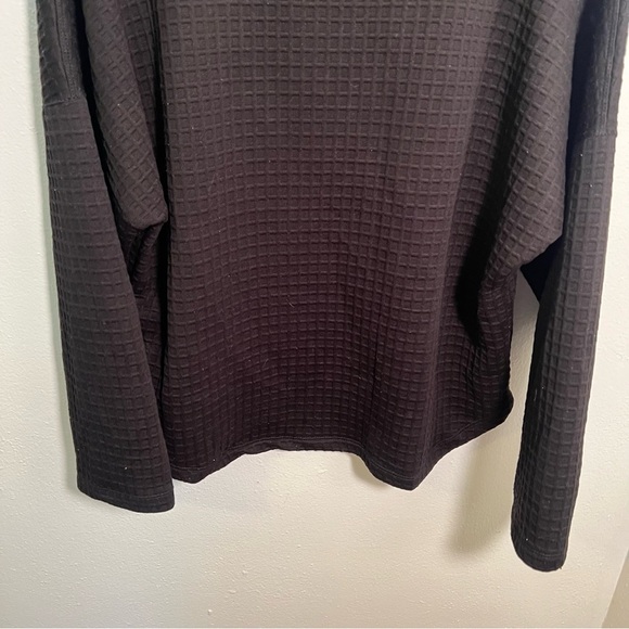Max Studio Funnel Neck Waffle Knit Pullover Black L - Picture 10 of 12